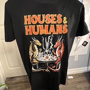 Black Graphic Tee with Dragon Print